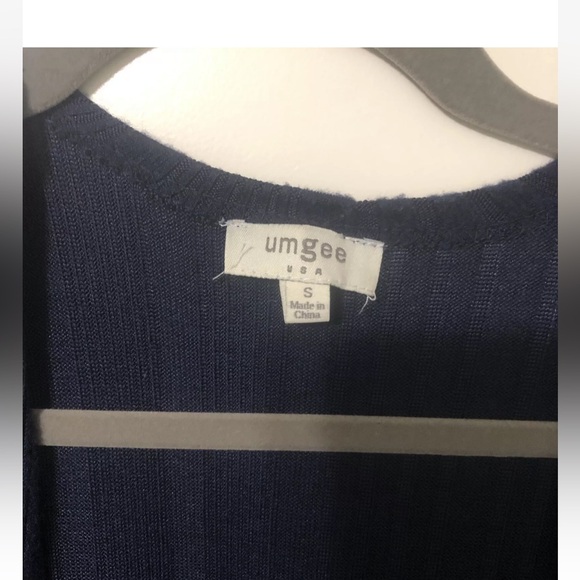 Umgee Long Navy Cardigan Sweater  Small like new - Picture 3 of 8